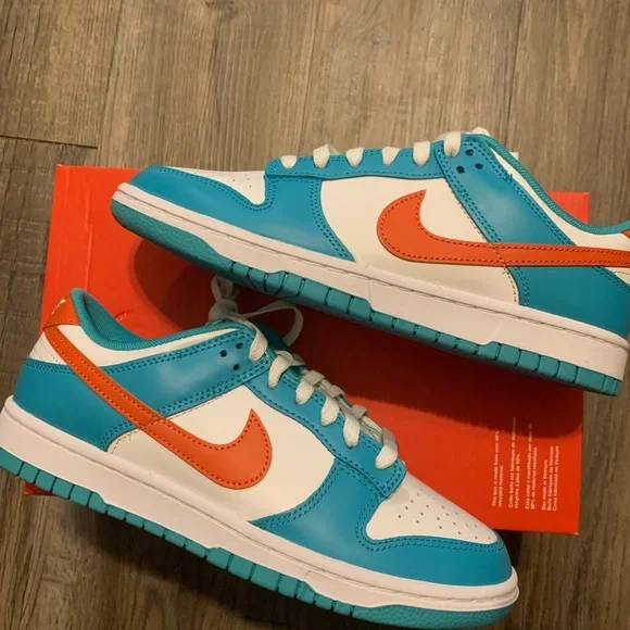 Nike Shoes Nike Dunk Miami Dolphins New Box Missing Lid Poshmark